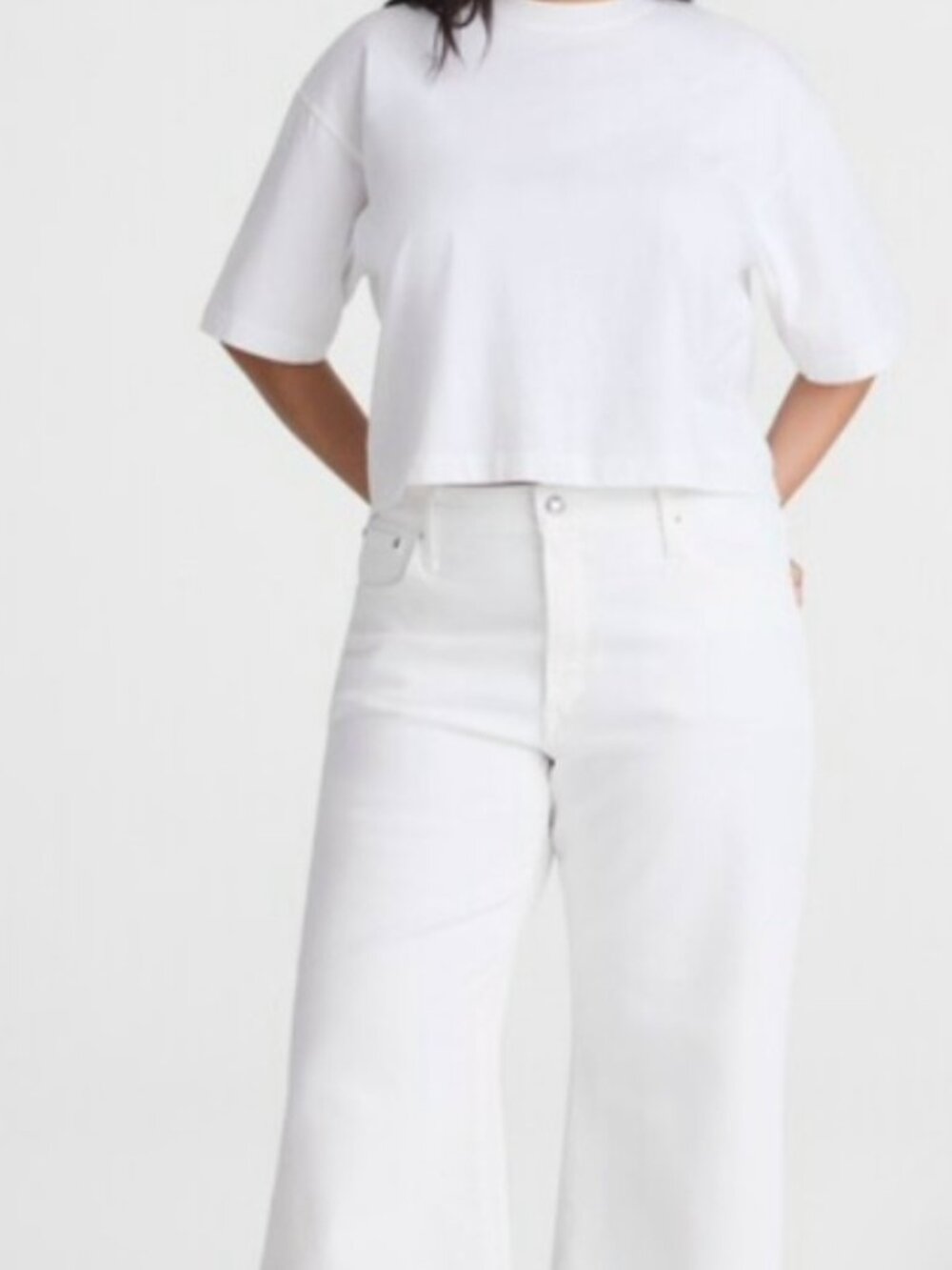 Madewell Wide-Leg Crop Jeans, Size 33